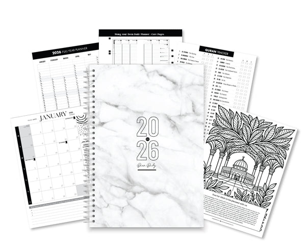 2026 "Blooms of Tawakkul" - Deen Daily Planner (3 Cover designs)