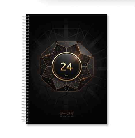 2024 Weekly, mid-size Geometric Black - Deen Daily Planner