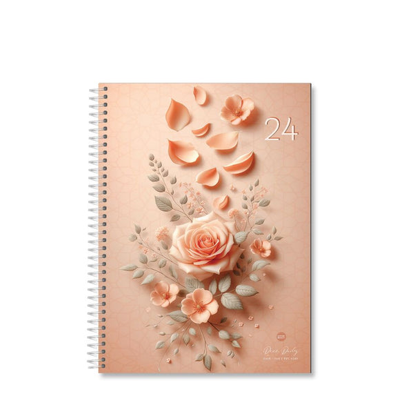 2024 Weekly, mid-size Fallen Rose - Deen Daily Planner