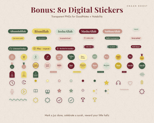 80 bonus stickers