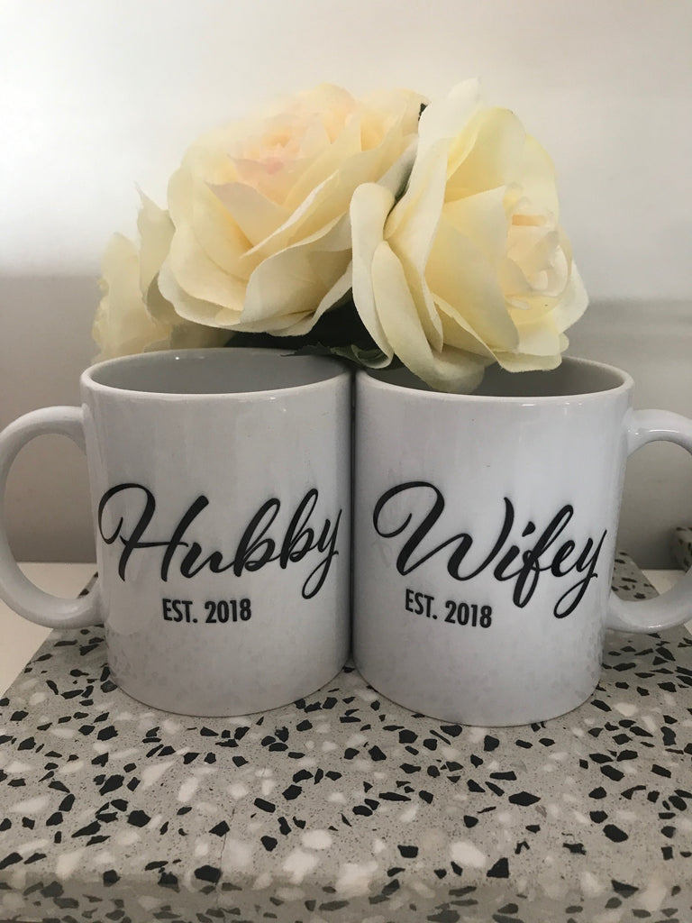 Hubby - Wifey Mug set