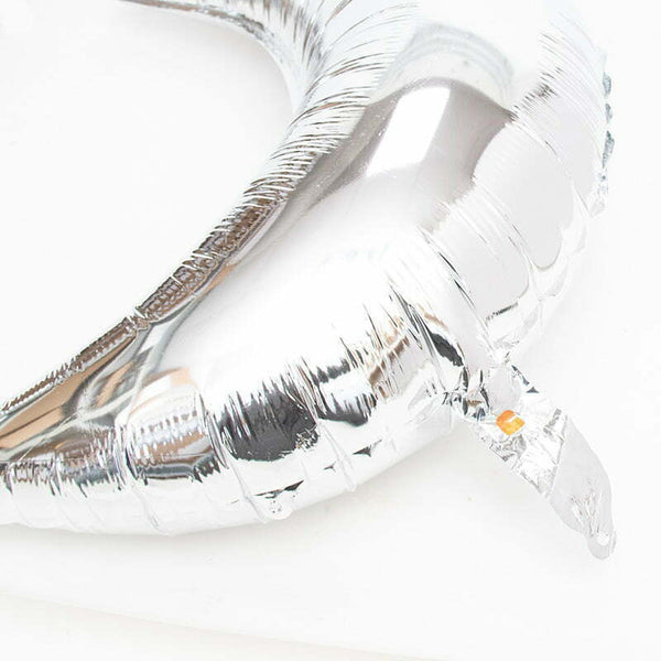 Silver Cresent Foil Balloon