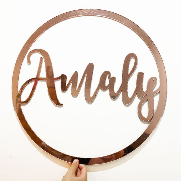 Personalised Mirrored Name - customised quality wall art