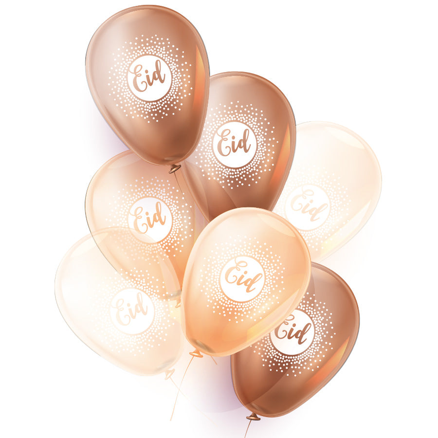 Warm Copper Confetti Collection - Helium Balloons