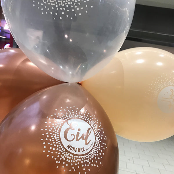 Warm Copper Confetti Collection - Helium Balloons